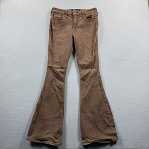 Hollister High-Rise Vintage Flare Jeans Juniors 5R Brown Stretch Denim 27x30